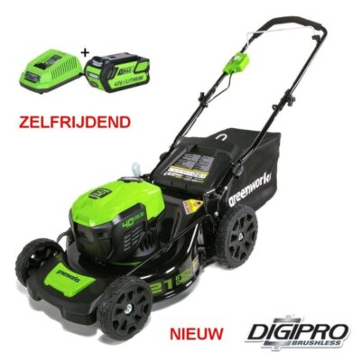 Greenworks 40 volt Accu Grasmaaier 46 cm GD40LM46SPK4 VOORDEELSET!