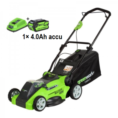 Greenworks 40 volt Accu Cirkelmaaier 40 cm VOORDEELSET !