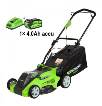 Greenworks 40 volt Accu Cirkelmaaier 40 cm VOORDEELSET !