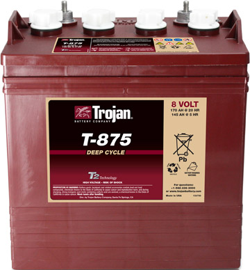 trojan t875 tractiebatterij