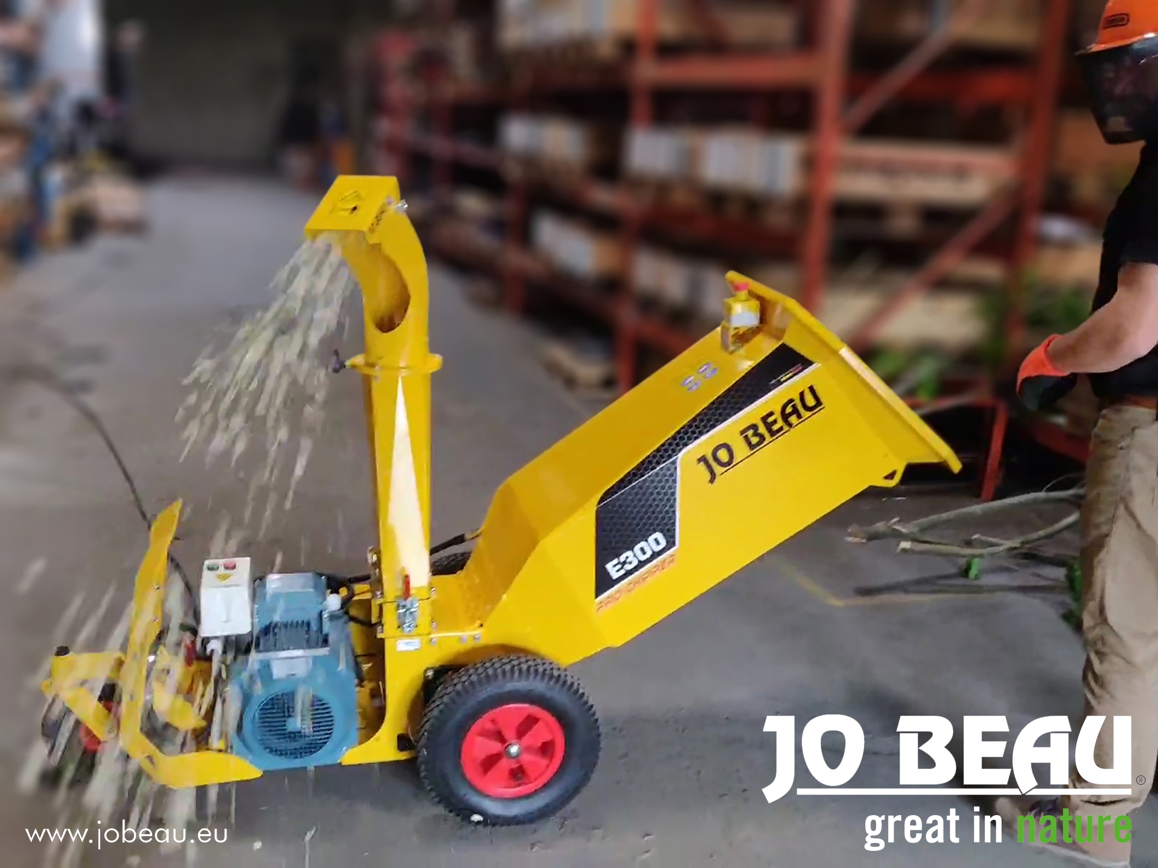 Jo Beau E300 Pro Line Elektrische Hakselaar / Houtversnipperaar 80mm - Afbeelding 3