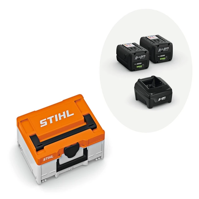 STIHL Power Box S met 2x AP 200.0 P accu en AL 301.1 lader